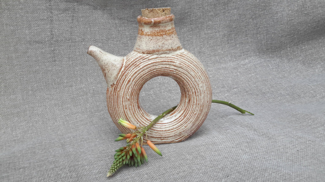 Oil bottle - wheel thrown stoneware