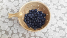 Wheel thrown stoneware colander